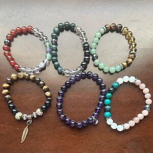 Multi-Color Beaded Bracelet Set